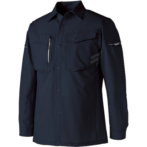 クロダルマ 長袖シャツ ブラック 6L