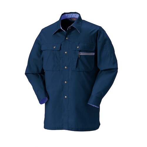 クロダルマ 長袖シャツ ネイビー LL