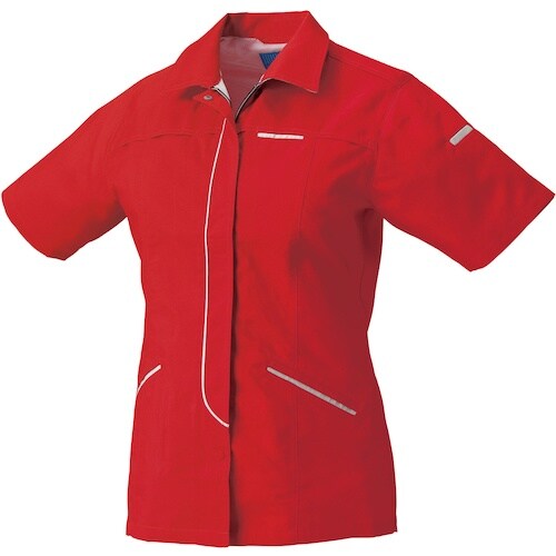 クロダルマ レディース半袖スモック レッド 4L