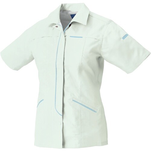 クロダルマ レディース半袖スモック グレー EL