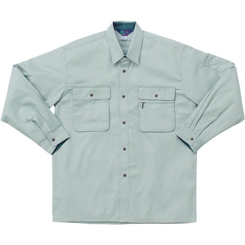 クロダルマ 長袖シャツ スモークグリーン 4L