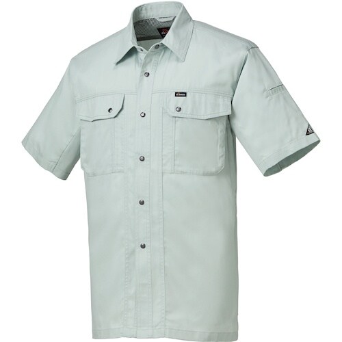 クロダルマ 半袖シャツ スモークグリーン EL