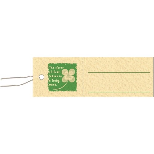 ササガワ 提札 長型四つ葉のクローバー 18037
