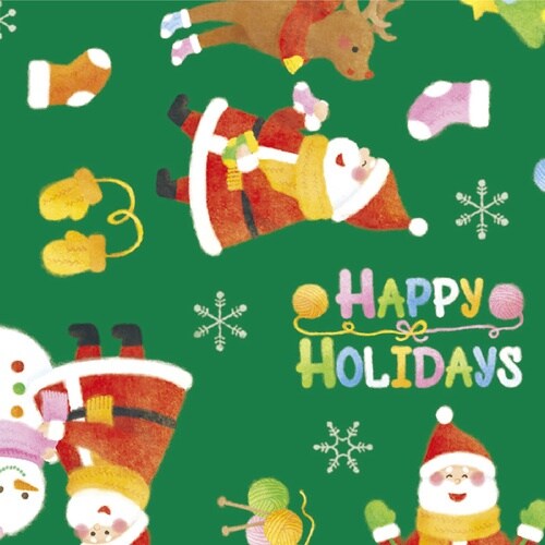 ササガワ クリスマス包装紙 包装紙10枚ロール ウ