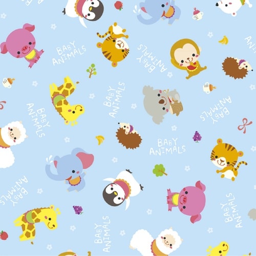 ササガワ 包装紙 包装紙 ベビーアニマルB 半才判