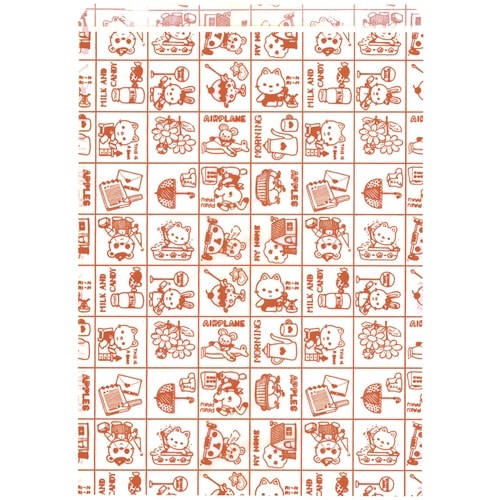 ササガワ 平袋 平袋 ファンシーあか 215×29