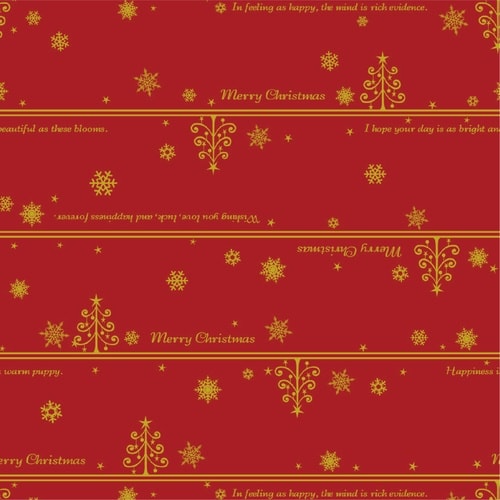 ササガワ クリスマス包装紙 包装紙 ネージュ赤 半