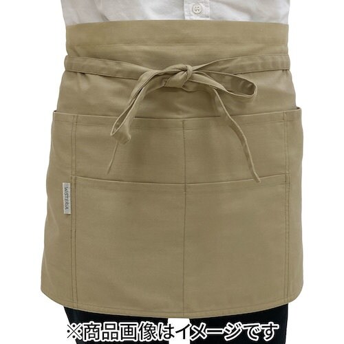 TEAGLES 102綿混腰前掛けエプロンベージュ