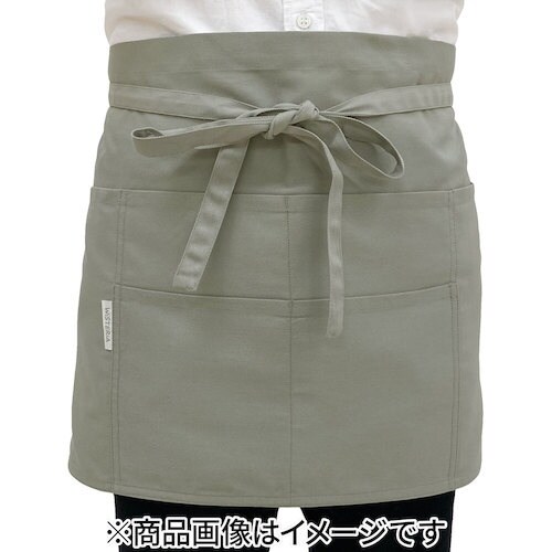 TEAGLES 102綿混腰前掛けエプロンライトグ