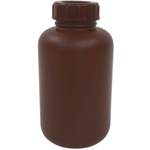 KOKUGO PE広口瓶 茶 1L 20本入