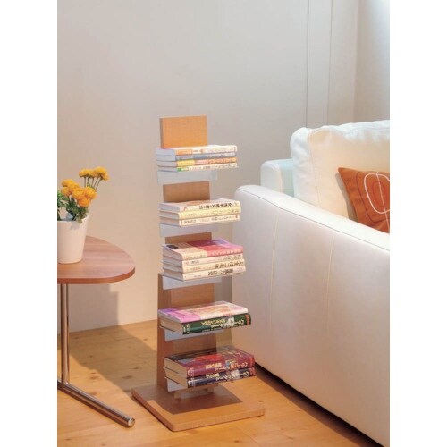 オークス 本・雑誌収納 ブックタワー ロータイプ