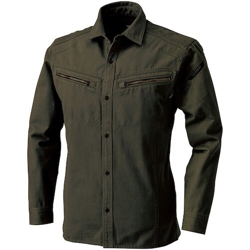 TS DESIGN 長袖シャツ 6L カーキグリー
