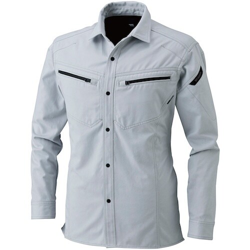 TS DESIGN 長袖シャツ 6L シルバーグレ