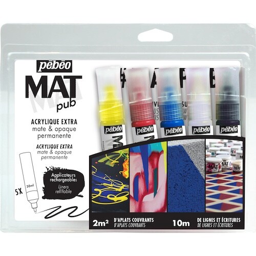 Pebeo マットピュブ 30mlチューブ 5色セ