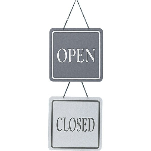 ササガワ 営業表示板 営業表示板 アクリル灰 OP