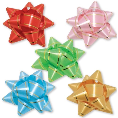 ササガワ リボン リボンフラワー 大 混色 100