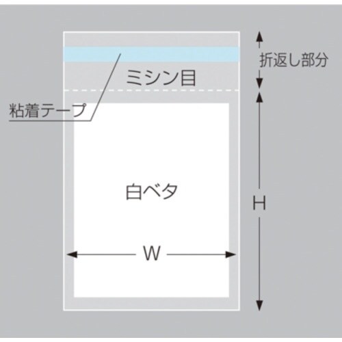 ササガワ OPP袋 マルチフクロ DM50−角2W