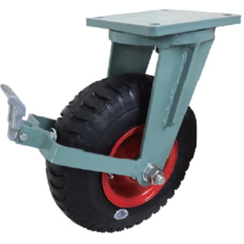 ヨドノ 重荷重用空気入タイヤ自在車 ストッパー付