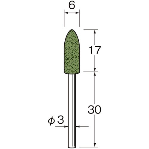 リューター 軸付セラミックゴム砥石(ブルーセラミッ