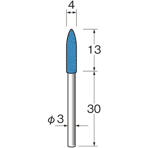 リューター 軸付セラミックゴム砥石(ブルーセラミッ