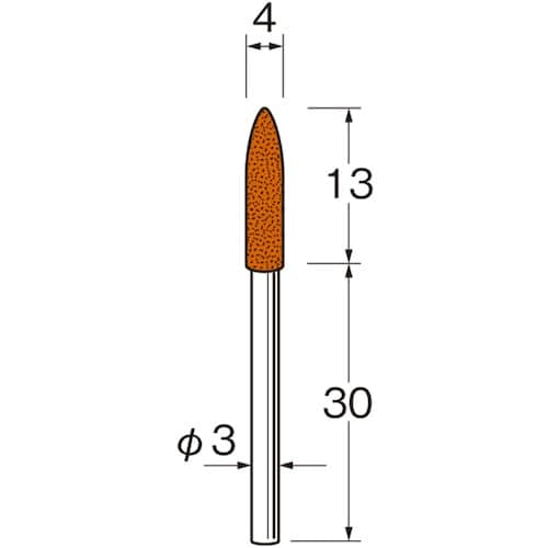 リューター 軸付セラミックゴム砥石(ブルーセラミッ