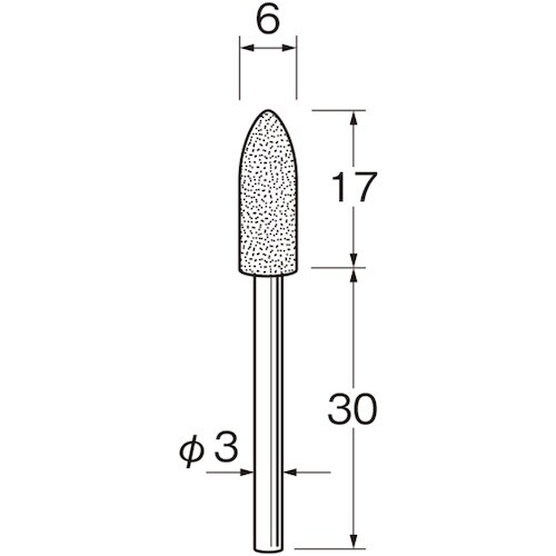 リューター 軸付セラミックゴム砥石(ブルーセラミッ