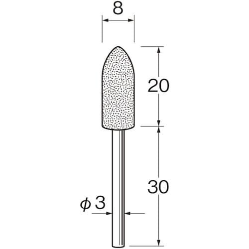 リューター 軸付セラミックゴム砥石(ブルーセラミッ
