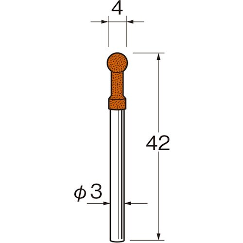 リューター 軸付セラミックゴム砥石