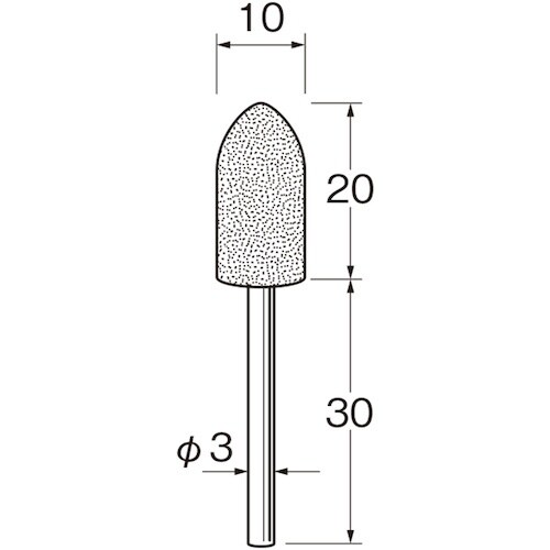 リューター 軸付セラミックゴム砥石(ブルーセラミッ