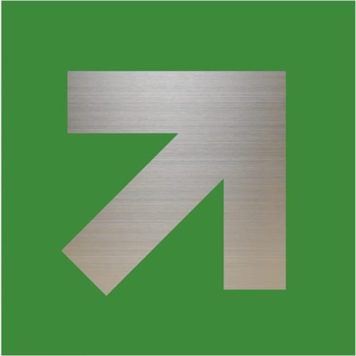 光 キャリエーター+ステンレス 矢印斜め 緑
