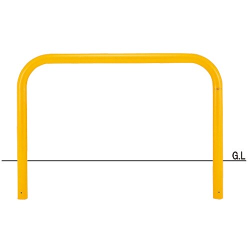 帝金 バリカー横型 スチール製 焼付塗装(黄色)横
