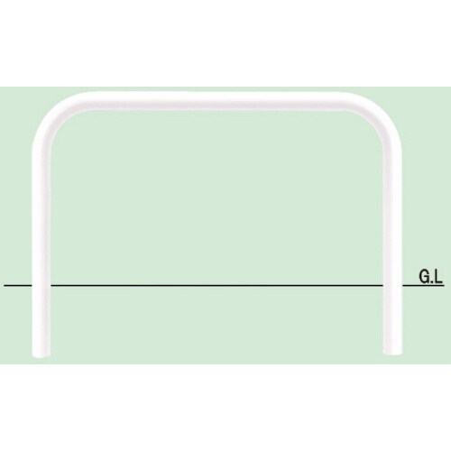 帝金 バリカー横型 スチール製 焼付塗装(白色)横