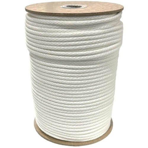 福井金属工芸 丸ひも 白 金剛打 4mm 100m