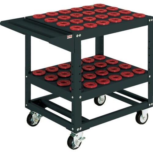 OS ツーリングワゴン 棚2段タイプ(ブラック)間