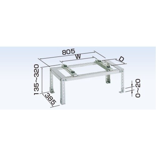 オーケー器材 エアコン室外機架台 RAキーパー 平