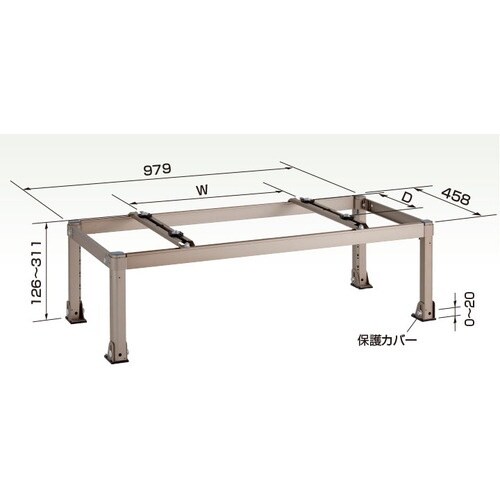 オーケー器材 エアコン室外機架台 アルミキーパー