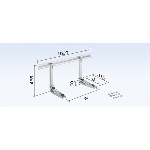 オーケー器材 エアコン室外機架台 RAキーパー 壁