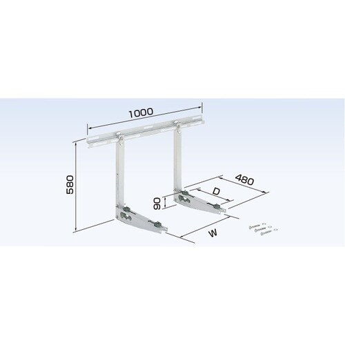オーケー器材 エアコン室外機架台 RAキーパー 壁