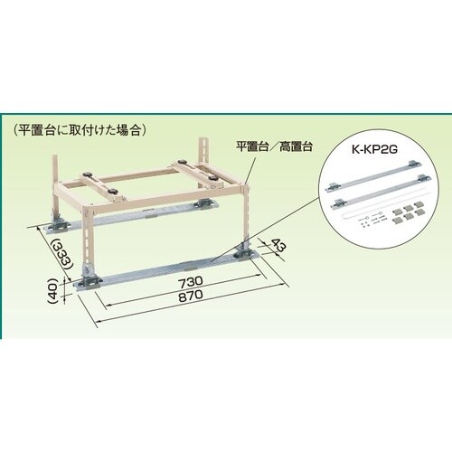 オーケー器材 エアコン室外機架台 RAキーパー 屋