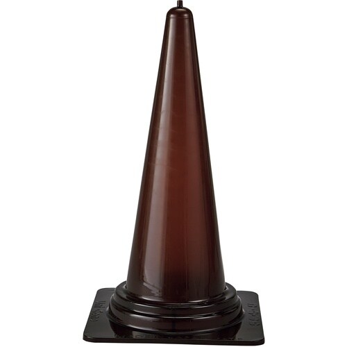 緑十字 ソフトPVCコーン クリアブラウン 高さ7