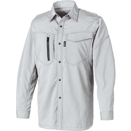 クロダルマ 長袖シャツ シルバー 6L