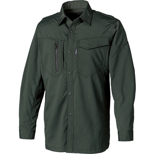 クロダルマ 長袖シャツ ダークグリーン 6L