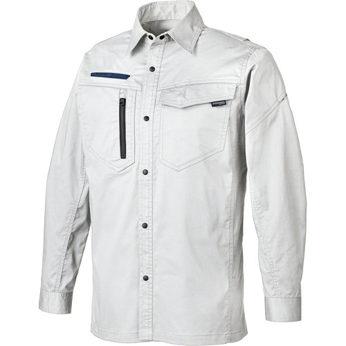 クロダルマ 長袖シャツ シルバー 4L