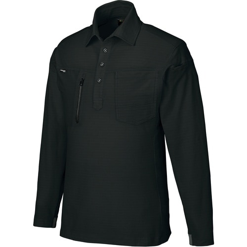 クロダルマ 長袖ポロシャツ ブラック LL