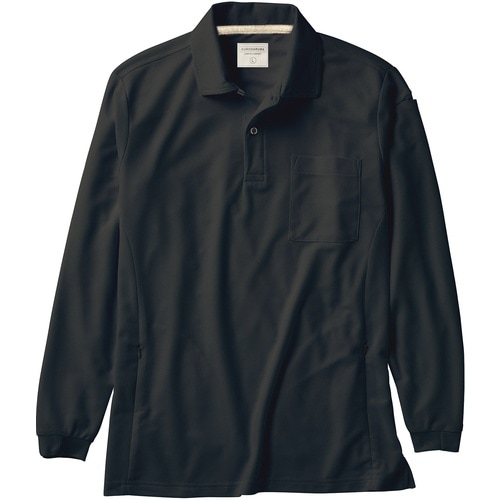 クロダルマ 長袖ポロシャツ ブラック 5L