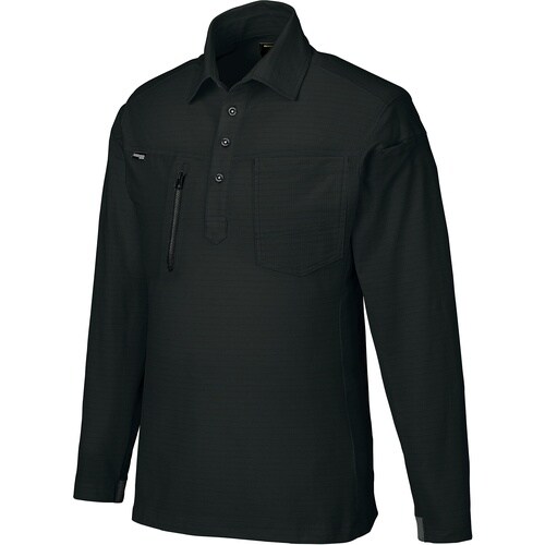 クロダルマ 長袖ポロシャツ ブラック SS