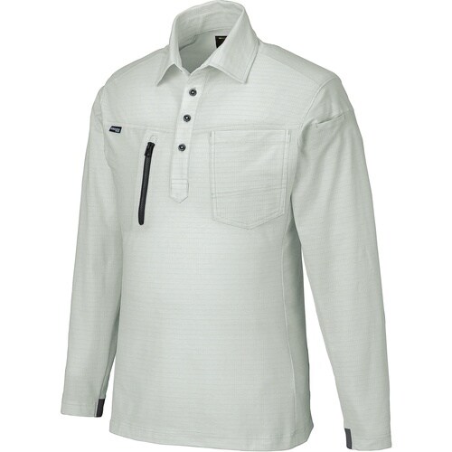 クロダルマ 長袖ポロシャツ シルバー L