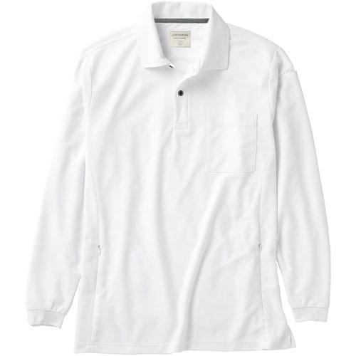 クロダルマ 長袖ポロシャツ ホワイト 4L