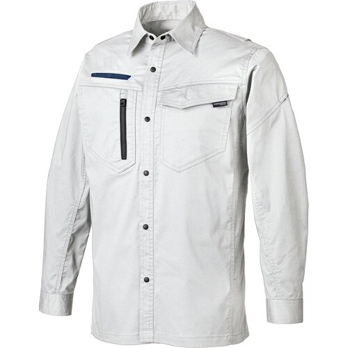 クロダルマ 長袖シャツ シルバー 5L