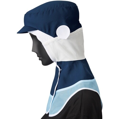 サンペックス 衛生対策帽子 ロングフード 衛生帽子